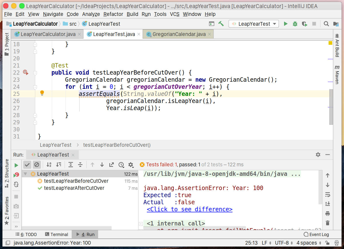 GregorianCalendar and java.util.Year are providing different results before the cutover year class=max