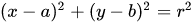 Equation of the circle.